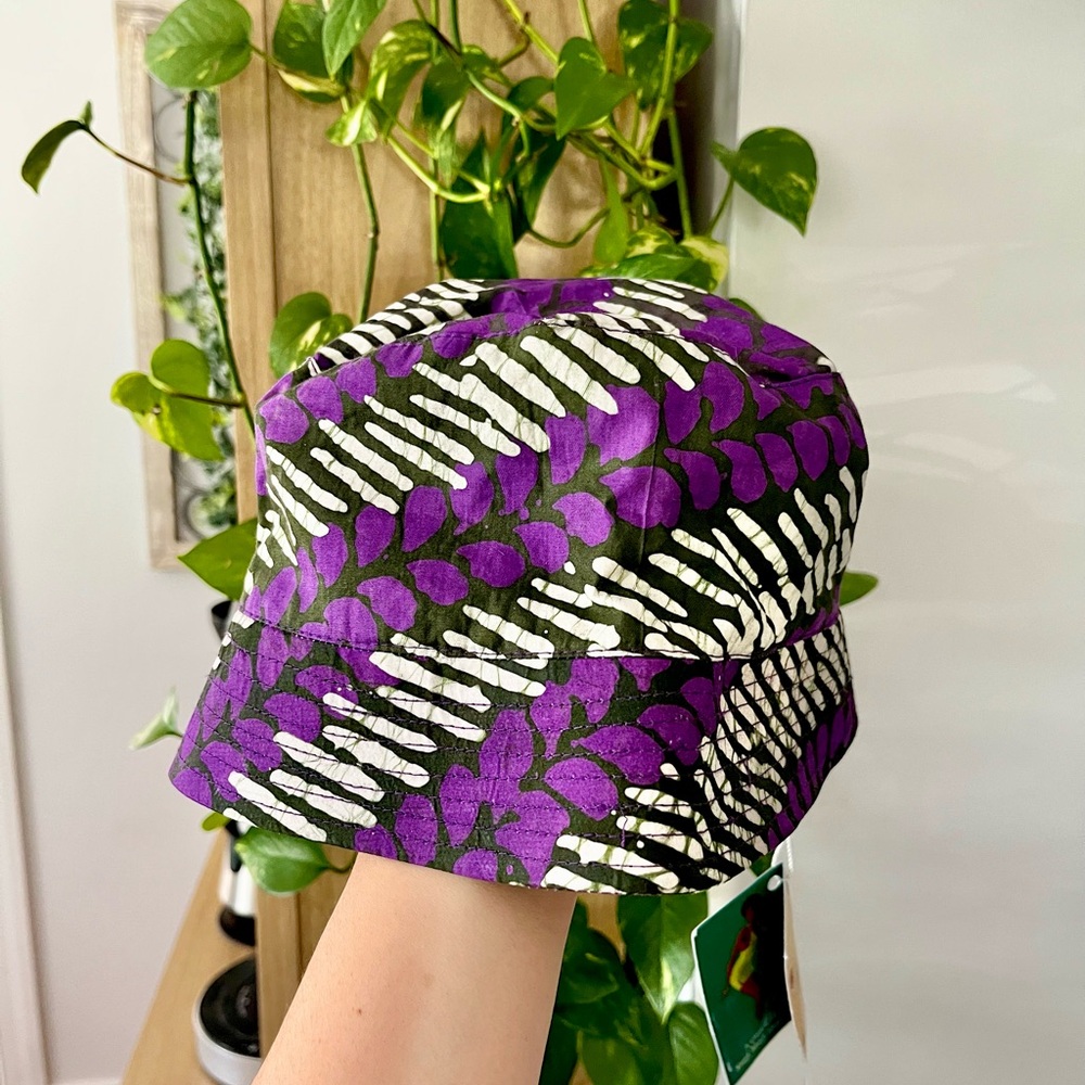 Meji Meji Mama Adire Silk & Cotton Bucket Hat